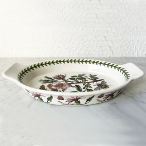 Portmeirion Botanic Garden Dog Rose Medium Oval Gratin Dish 10"